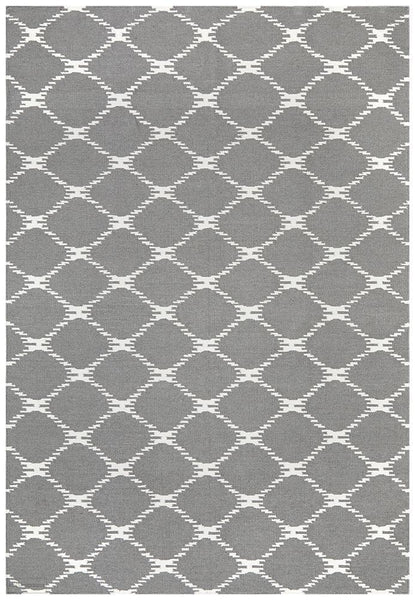 Nomad Pure Wool Flatweave 19 Grey Rug - DISCONTINUED