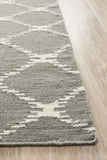 Nomad Pure Wool Flatweave 19 Grey Rug - DISCONTINUED