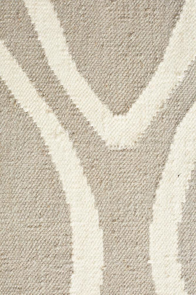 Nomad Pure Wool Flatweave 20 Grey Rug - DISCONTINUED