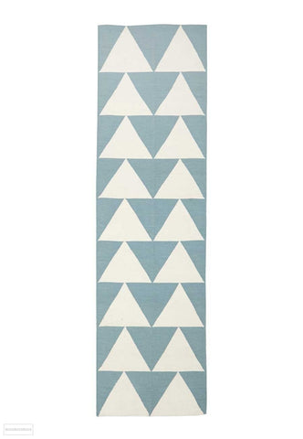 Nomad Pure Wool Flatweave 26 Blue Runner - DISCONTINUED