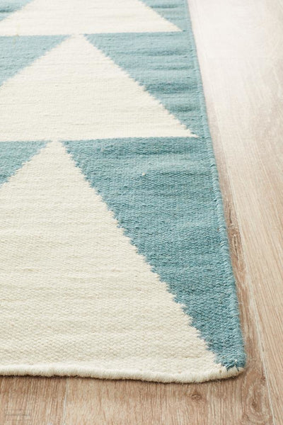 Nomad Pure Wool Flatweave 26 Blue Rug - DISCONTINUED