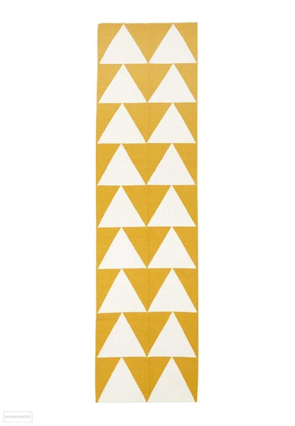 Nomad Pure Wool Flatweave 26 Yellow Runner - DISCONTINUED