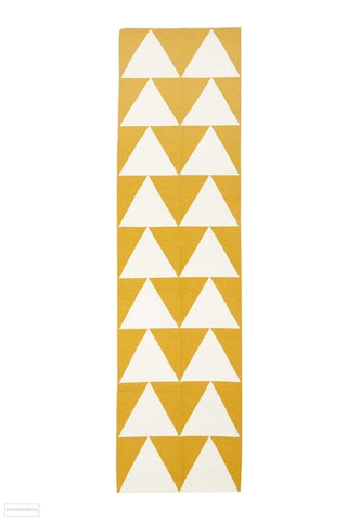 Nomad Pure Wool Flatweave 26 Yellow Runner - DISCONTINUED