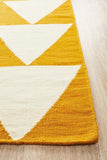 Nomad Pure Wool Flatweave 26 Yellow Runner - DISCONTINUED