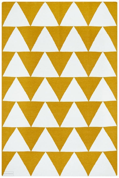 Nomad Pure Wool Flatweave 26 Yellow Rug - DISCONTINUED