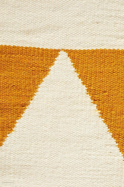 Nomad Pure Wool Flatweave 26 Yellow Rug - DISCONTINUED