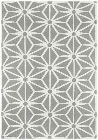 Nomad Pure Wool Flatweave 29 Grey Rug - DISCONTINUED
