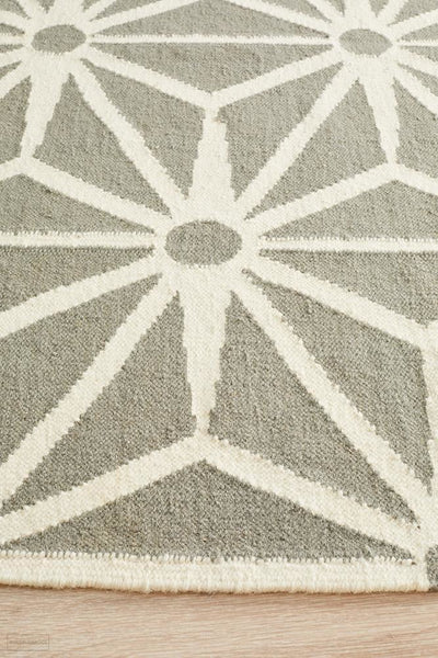 Nomad Pure Wool Flatweave 29 Grey Rug - DISCONTINUED