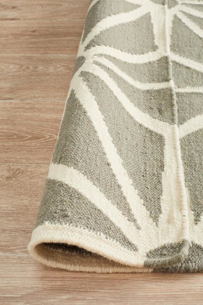 Nomad Pure Wool Flatweave 29 Grey Rug - DISCONTINUED