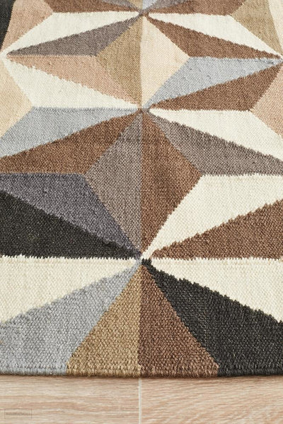 Nomad Pure Wool Flatweave 31 Grey Rug - DISCONTINUED