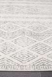 Oasis Salma White And Grey Tribal Rug
