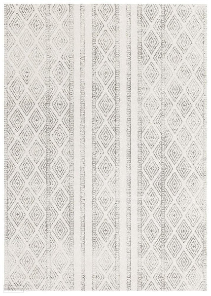 Oasis Salma White And Grey Tribal Rug - 230X160cm