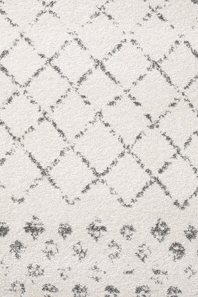 Oasis Selma White Grey Tribal Rug