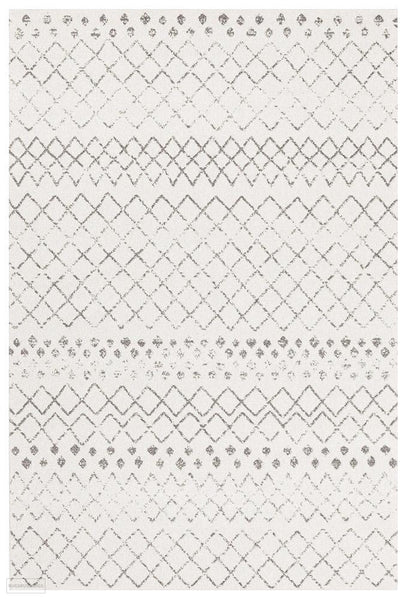 Oasis Selma White Grey Tribal Rug - 230X160cm