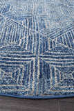Oasis Kenza Contemporary Navy Round Rug