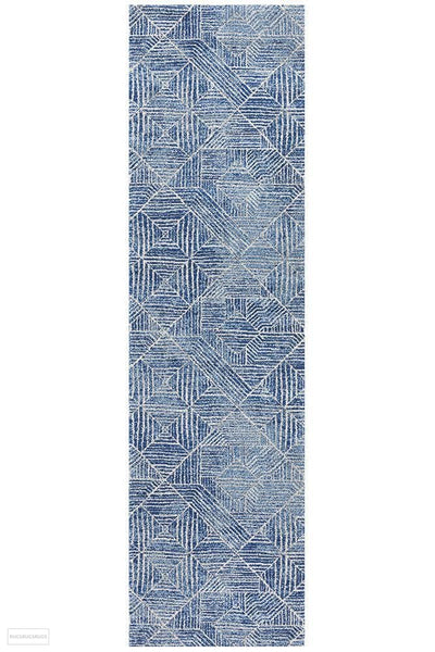 Oasis Kenza Contemporary Navy Runner Rug - 300X80cm