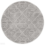 Oasis Kenza Contemporary Silver Round Rug - 150X150cm