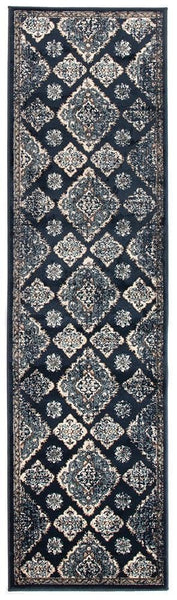 Oxford Mayfair Timeline Navy Rug - 300X80cm