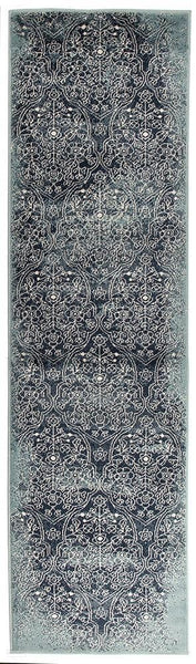 Oxford Mayfair Edge Denim Rug - 300X80cm