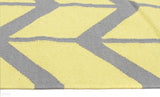 Fantasy Firefly Yellow Chevron Sunny Handmade Wool Rug - Modern