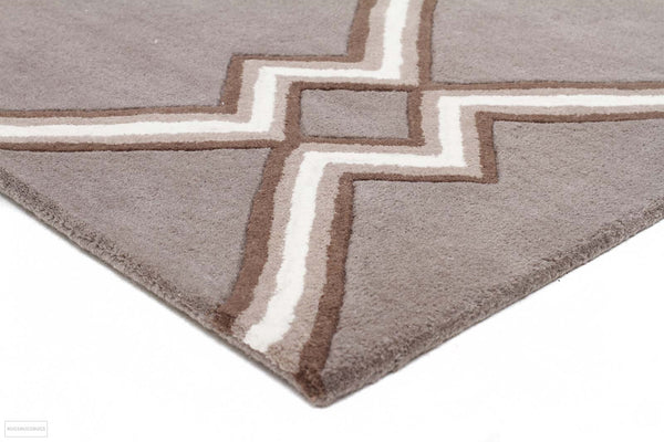 Fantasy Festival Taupe Skies Handmade Wool Rug - Modern