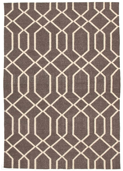 Fantasy Ripple Linen Handmade Wool Rug - Modern