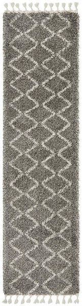 Saffron 11 Grey Runner Rug - MODERN