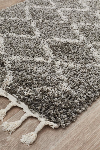 Saffron 11 Grey Runner Rug - MODERN