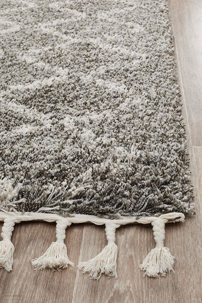 Saffron 11 Grey Runner Rug - MODERN