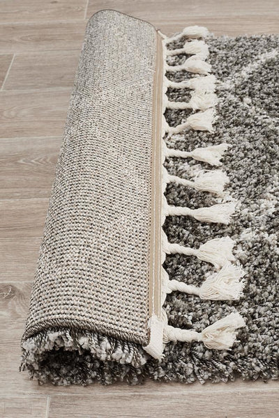 Saffron 11 Grey Runner Rug - MODERN