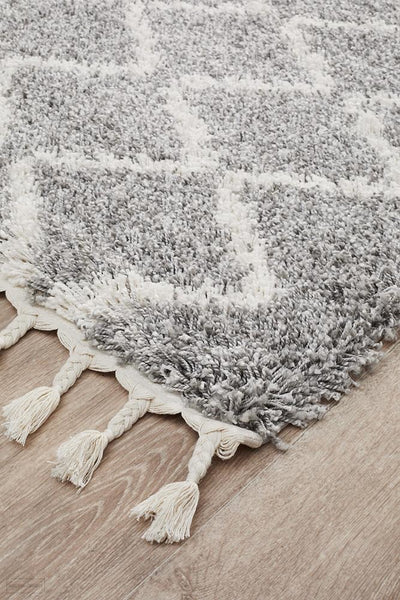 Saffron 11 Silver Runner Rug - MODERN