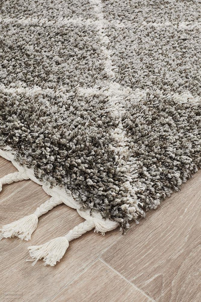 Saffron 22 Grey Runner Rug - MODERN