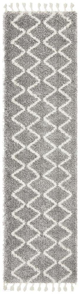 Saffron 22 Silver Runner Rug - MODERN