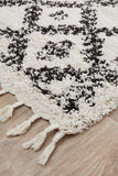 Saffron 33 White Runner Rug - MODERN