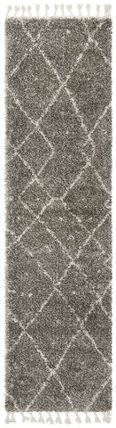Saffron 44 Grey Runner Rug - MODERN