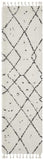 Saffron 44 White Runner Rug - MODERN