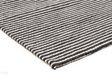 Studio Oskar Felted Wool Striped Rug Black White
