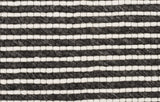 Studio Oskar Felted Wool Striped Rug Black White