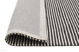 Studio Oskar Felted Wool Striped Rug Black White