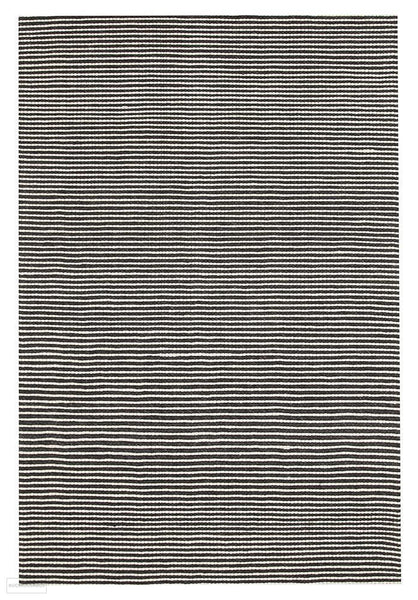 Studio Oskar Felted Wool Striped Rug Black White