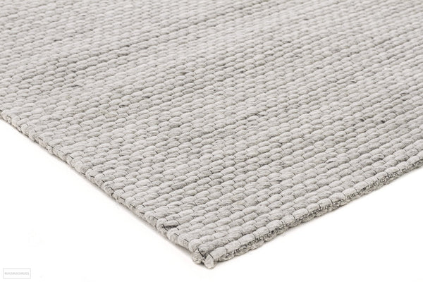 Studio Oskar Felted Wool Striped Rug Grey