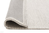 Studio Oskar Felted Wool Striped Rug Grey White