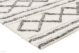 Studio Milly Textured Woollen Rug White Grey