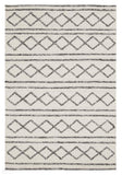 Studio Milly Textured Woollen Rug White Grey