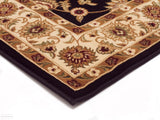 Sydney Classic Runner Black with Ivory Border Runner Rug