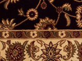 Sydney Classic Runner Black with Ivory Border Runner Rug