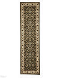 Sydney Classic Runner Green with Ivory Border Runner Rug