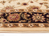 Sydney Classic Runner Ivory with Black Border Runner Rug