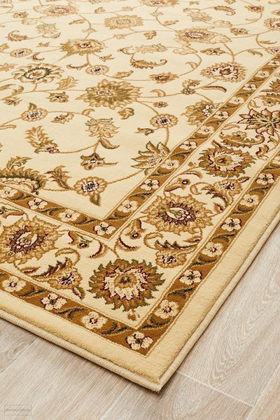 Sydney Collection Classic Rug Ivory with Ivory Border