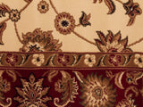 Sydney Classic Runner Ivory with Red Border Runner Rug